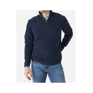 NEW HARTFORD trucker knitted pullover sweatshirt in navy